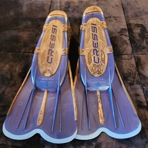 Cressi Blue and Black Short Diving Fins